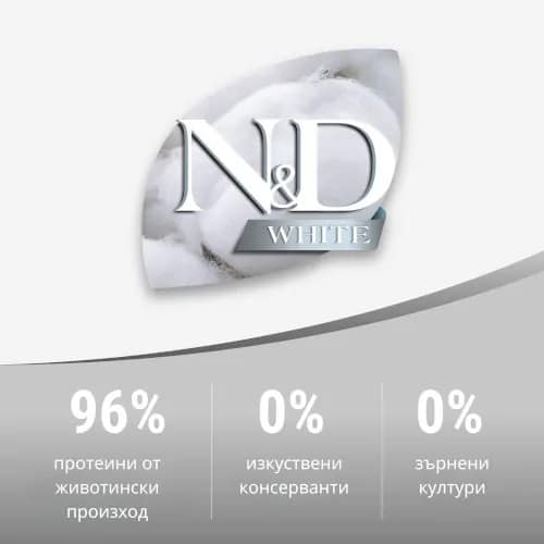 N&D DOG WHITE SPIRULINA MINI AD 5kg- бяло куче,с лаврак и фенел - Image 2