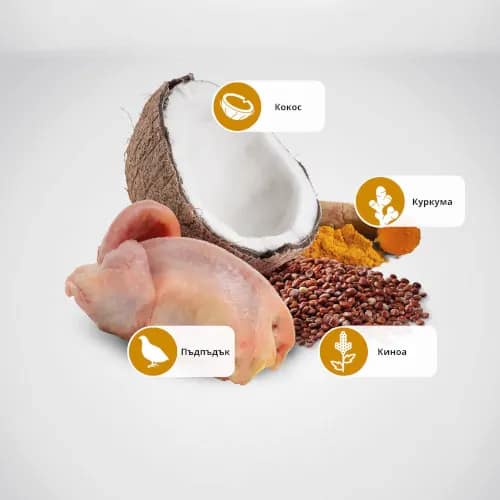 N&D DOG QUINOA SKIN&COAT AD MED & MAXI QUAIL 7 KG с пъдпъдък - Image 3