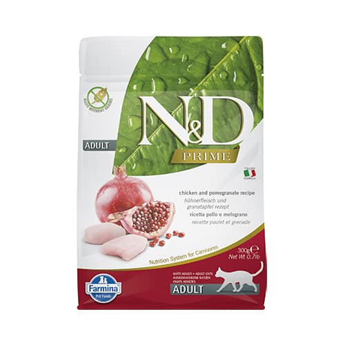 N&D PRIME CAT CHICKEN&POMEGR ADULT 300G