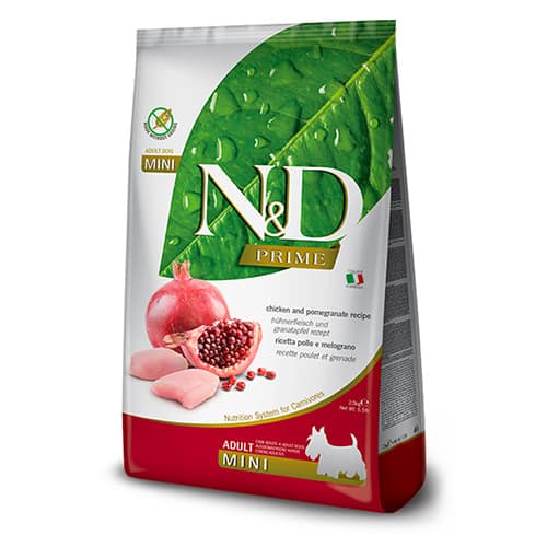 N&D PRIME DOG ADULT MINI 2.5KG CHICKEN &POMEGR.