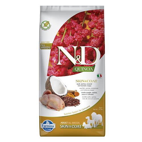 _ N&D DOG QUINOA SKIN&COAT QUAIL 7 KG с пъдпъдък