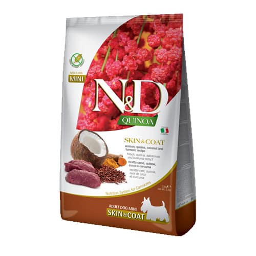 N&D DOG QUINOA Skin&Coat AD MINI 7 KG VENISON AND COCONUT