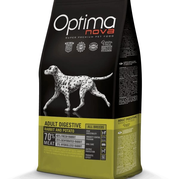 OPTIMA NOVA ADULT DIGESTIVE RABBIT & POTATO - заек и картофи 12кг