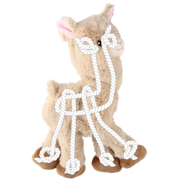 Плюшена играчка ЛАМА с въженце вътре 30 см. - Image 2