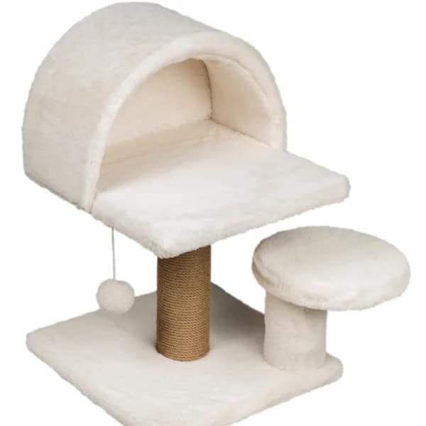 Скрачер 2 стълба + свод + кръг + топче бял