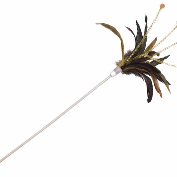 Въдица с еластични нишки, пера и камбанки