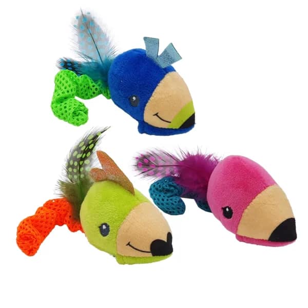 Плюшени мишки с привличаща билка и пера - Image 2