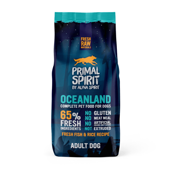 Primal Spirit Oceanland - Суха храна за куче с 45% прясна риба 20% прясно пилешко месо и ориз 12кг