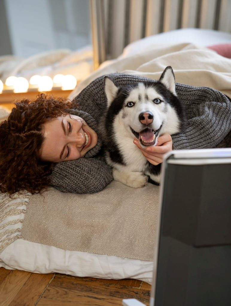 woman spending time with her pet 2 1 scaled