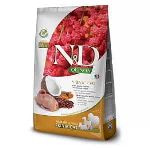 N&D DOG QUINOA SKIN&COAT AD MED & MAXI QUAIL 7 KG с пъдпъдък