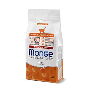 MONO CAT KITTEN DUCK 1.5KG - с ПАТЕШКО за КОТКИ